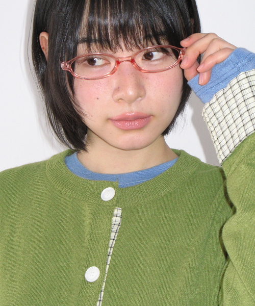 RONRON（ロンロン）の「CHECK SHIRT POINTED KNIT CARDIGAN OLIVE（カーディガン/ボレロ・レディース・その他・FREE）」の4枚目の写真