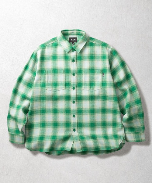 HUF(ハフ)の「GEARY FLANNEL LS SHIRT(シャツ/ブラウス・メンズ・ブラック/グリーン・S/L/M/XL)」の2枚目の写真