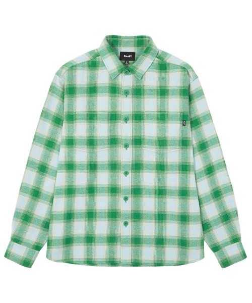 HUF(ハフ)の「GEARY FLANNEL LS SHIRT(シャツ/ブラウス・メンズ・ブラック/グリーン・S/L/M/XL)」の8枚目の写真