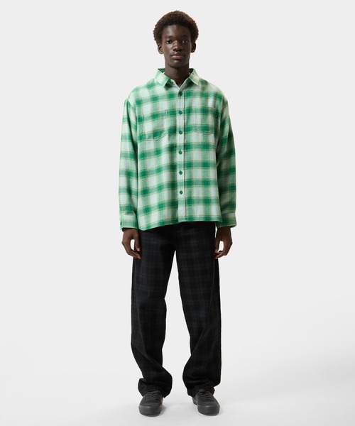 HUF(ハフ)の「GEARY FLANNEL LS SHIRT(シャツ/ブラウス・メンズ・ブラック/グリーン・S/L/M/XL)」の19枚目の写真