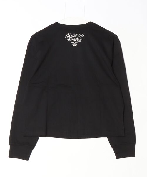 AAPE BY A BATHING APE(エーエイプバイアベイシングエイプ)の「AAPE MAIN LONG SLEEVE TEE(Tシャツ/カットソー・レディース・ブラック/ライトピンク・X-SMALL/XX-SMALL)」の8枚目の写真