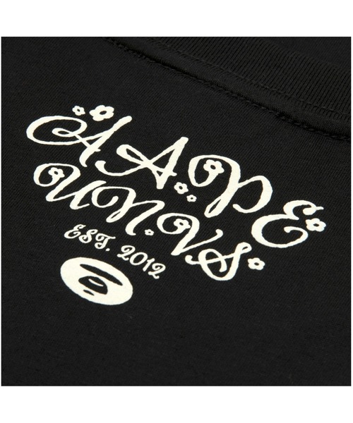 AAPE BY A BATHING APE(エーエイプバイアベイシングエイプ)の「AAPE MAIN LONG SLEEVE TEE(Tシャツ/カットソー・レディース・ブラック/ライトピンク・X-SMALL/XX-SMALL)」の4枚目の写真