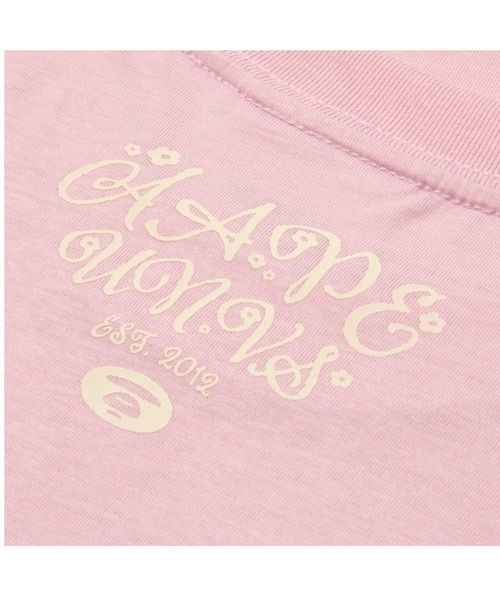 AAPE BY A BATHING APE(エーエイプバイアベイシングエイプ)の「AAPE MAIN LONG SLEEVE TEE(Tシャツ/カットソー・レディース・ブラック/ライトピンク・X-SMALL/XX-SMALL)」の7枚目の写真