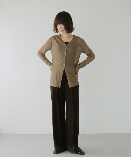 cheriella(シェリエラ)の「【cheriella】ベロアレースパンツ VELOUR LACE PANTS(その他パンツ・レディース・ブラウン/ブラック・FREE)」の7枚目の写真