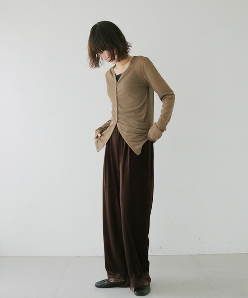 cheriella(シェリエラ)の「【cheriella】ベロアレースパンツ VELOUR LACE PANTS(その他パンツ・レディース・ブラウン/ブラック・FREE)」の6枚目の写真