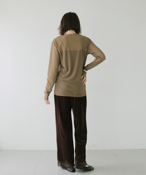 cheriella(シェリエラ)の「【cheriella】ベロアレースパンツ VELOUR LACE PANTS(その他パンツ・レディース・ブラウン/ブラック・FREE)」の8枚目の写真