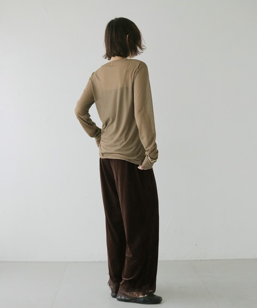 cheriella(シェリエラ)の「【cheriella】ベロアレースパンツ VELOUR LACE PANTS(その他パンツ・レディース・ブラウン/ブラック・FREE)」の10枚目の写真