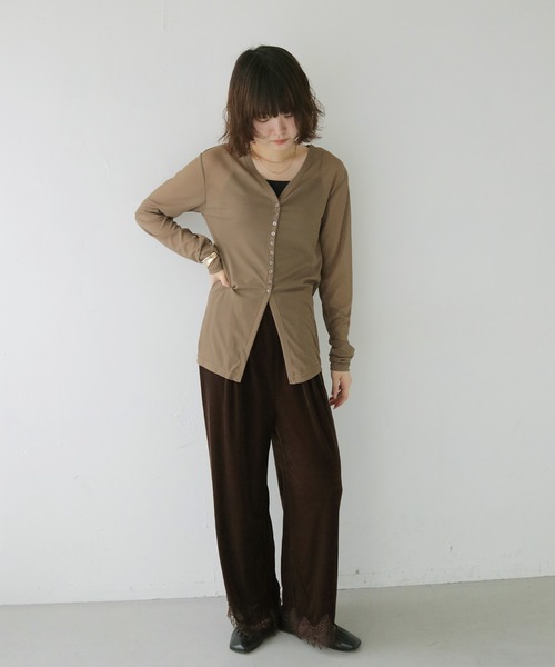 cheriella(シェリエラ)の「【cheriella】ベロアレースパンツ VELOUR LACE PANTS(その他パンツ・レディース・ブラウン/ブラック・FREE)」の13枚目の写真