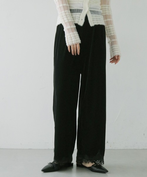 cheriella(シェリエラ)の「【cheriella】ベロアレースパンツ VELOUR LACE PANTS(その他パンツ・レディース・ブラウン/ブラック・FREE)」の14枚目の写真