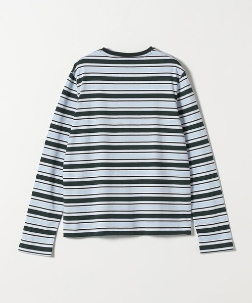 LACOSTE(ラコステ)の「LACOSTE:〈洗濯機可能〉マルチ ボーダーロングスリーブ TEE(Tシャツ/カットソー・レディース・ライトブルー・ONE SIZE)」の2枚目の写真