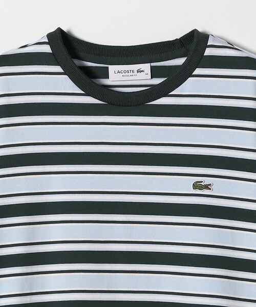 LACOSTE(ラコステ)の「LACOSTE:〈洗濯機可能〉マルチ ボーダーロングスリーブ TEE(Tシャツ/カットソー・レディース・ライトブルー・ONE SIZE)」の3枚目の写真