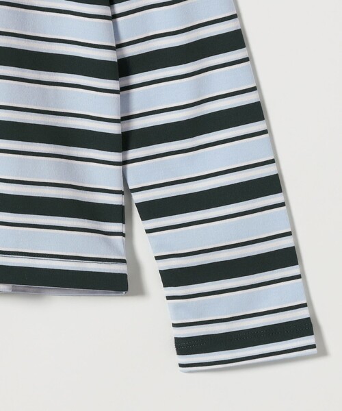 LACOSTE(ラコステ)の「LACOSTE:〈洗濯機可能〉マルチ ボーダーロングスリーブ TEE(Tシャツ/カットソー・レディース・ライトブルー・ONE SIZE)」の4枚目の写真