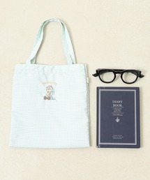 スヌーピー ブックトート ミニトートバッグ チェック SNOOPY