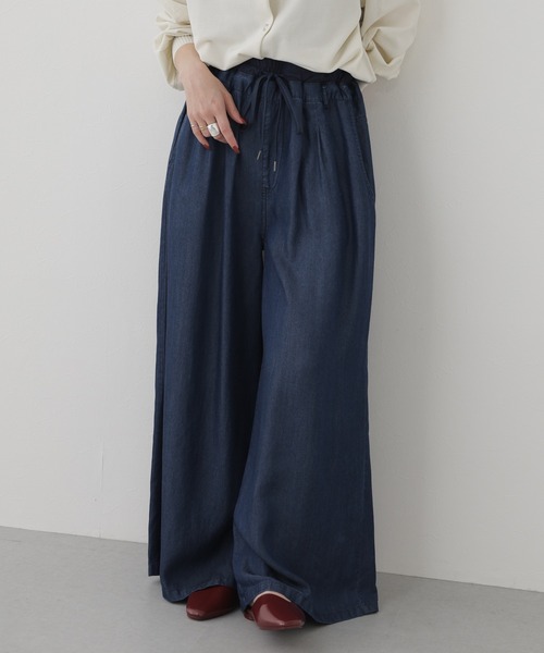 EGLANTINE(エグランティーヌ)の「EGLANTINE セルロースダンガリーパンツ(デニムパンツ・レディース・ブルー/インディゴブルー・38)」の2枚目の写真