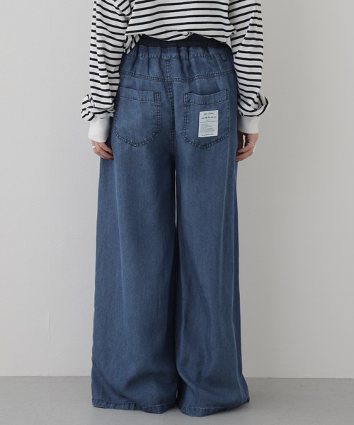 EGLANTINE(エグランティーヌ)の「EGLANTINE セルロースダンガリーパンツ(デニムパンツ・レディース・ブルー/インディゴブルー・38)」の11枚目の写真