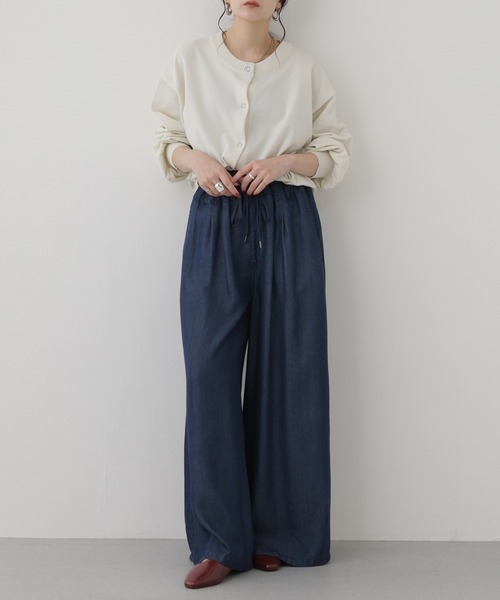 EGLANTINE(エグランティーヌ)の「EGLANTINE セルロースダンガリーパンツ(デニムパンツ・レディース・ブルー/インディゴブルー・38)」の22枚目の写真