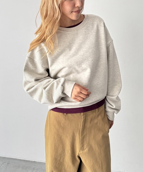 CANAL JEAN(キャナルジーン)の「El mar ベーシックトレーナー 裏毛(スウェット・レディース・オートミール/ネイビー/グレー・ONE SIZE)」の3枚目の写真