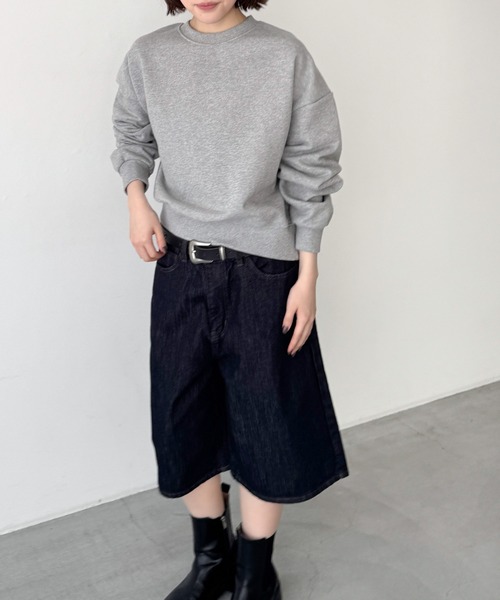 CANAL JEAN(キャナルジーン)の「El mar ベーシックトレーナー 裏毛(スウェット・レディース・オートミール/ネイビー/グレー・ONE SIZE)」の6枚目の写真