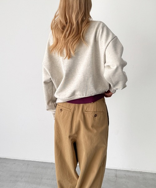 CANAL JEAN(キャナルジーン)の「El mar ベーシックトレーナー 裏毛(スウェット・レディース・オートミール/ネイビー/グレー・ONE SIZE)」の10枚目の写真