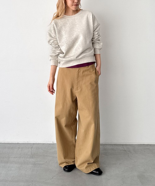 CANAL JEAN(キャナルジーン)の「El mar ベーシックトレーナー 裏毛(スウェット・レディース・オートミール/ネイビー/グレー・ONE SIZE)」の11枚目の写真