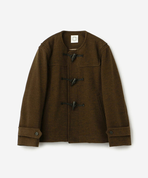 ORCIVAL | ダブルメルトン ノーカラーショートダッフルコート WOMEN