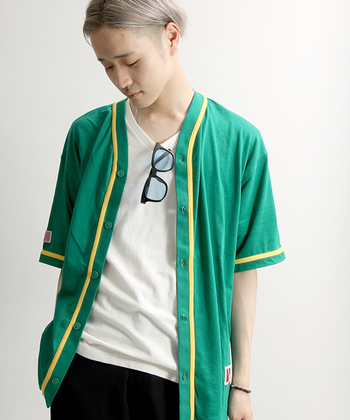 WEGO(ウィゴー)の「WEGO/カットベースボールシャツ(シャツ/ブラウス・メンズ・ホワイト系その他/レッド/ブラック/ブラック系その他/その他1/ネイビー/ホワイト/グリーン・LARGE/MEDIUM)」の6枚目の写真