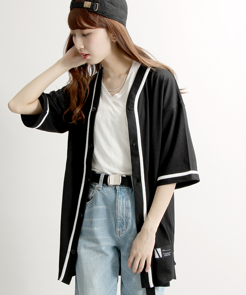 WEGO(ウィゴー)の「WEGO/カットベースボールシャツ(シャツ/ブラウス・メンズ・ホワイト系その他/レッド/ブラック/ブラック系その他/その他1/ネイビー/ホワイト/グリーン・LARGE/MEDIUM)」の15枚目の写真