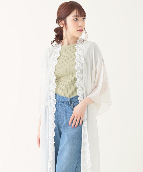 earth music&ecology(アースミュージックアンドエコロジー)の「ワイドリブ半袖プルオーバー(Tシャツ/カットソー・レディース・ネイビー/オフホワイト/ブラック/カーキ・MEDIUM/SMALL)」の1枚目の写真