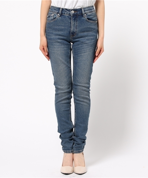 ROOPTOKYO(ループトウキョウ)の「RES DENIM/レスデニム KITTY SKINNY スキニーパンツ インディゴブルー ストレッチ(デニムパンツ・レディース・インディゴブルー・25inch/26inch)」の2枚目の写真