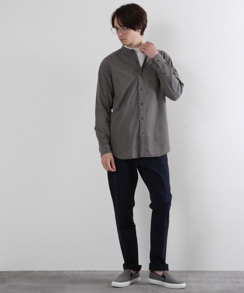 GLOBAL WORK（グローバルワーク）の「サカリバモックネック長袖Ｔ/725243 （Tシャツ/カットソー・メンズ・ネイビー/グレー/ホワイト・MEDIUM/LARGE/X-LARGE/SMALL）」の4枚目の写真