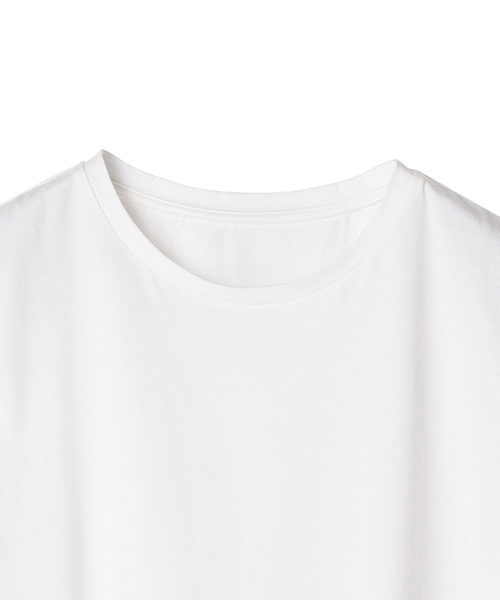 ESTNATION(エストネーション)の「ESTNATION ハイゲージジャージーノースリーブカットソー(Tシャツ/カットソー・レディース・ホワイト/ピンク/ブラック・38)」の5枚目の写真