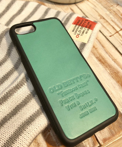 OLD BETTY'S（オールドベティーズ）の「OLD BETTY'S Leather iphone Cover/オールドベティーズレザーアイフォンカバー（スマホケース/カバー・メンズ・ブラウン/イエロー/ブルー/ピンク/ターコイズブルー/キャメル・FREE）」の3枚目の写真