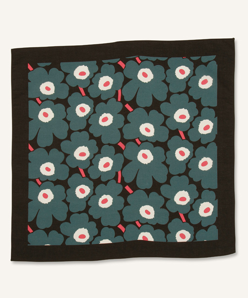 マリメッコ　バンダナ　スカーフ56x54.5cm emmi|Marimekko】kioski Astrilli Piirto Unikko（スカーフ