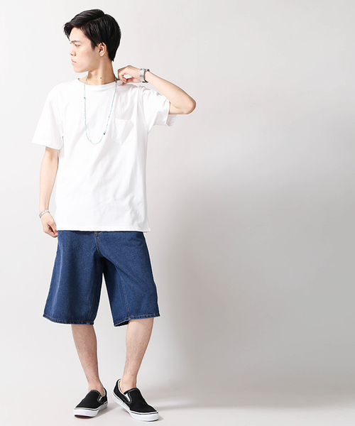 WEGO（ウィゴー）の「WEGO/デニムバギーショーツ（デニムパンツ・メンズ・ライトインディゴブルー/インディゴブルー・LARGE/MEDIUM）」の15枚目の写真