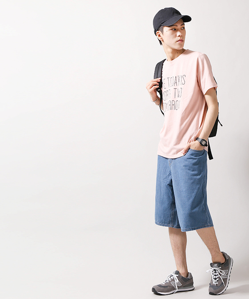 WEGO（ウィゴー）の「WEGO/デニムバギーショーツ（デニムパンツ・メンズ・ライトインディゴブルー/インディゴブルー・LARGE/MEDIUM）」の14枚目の写真