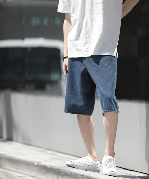 WEGO（ウィゴー）の「WEGO/デニムバギーショーツ（デニムパンツ・メンズ・ライトインディゴブルー/インディゴブルー・LARGE/MEDIUM）」の21枚目の写真