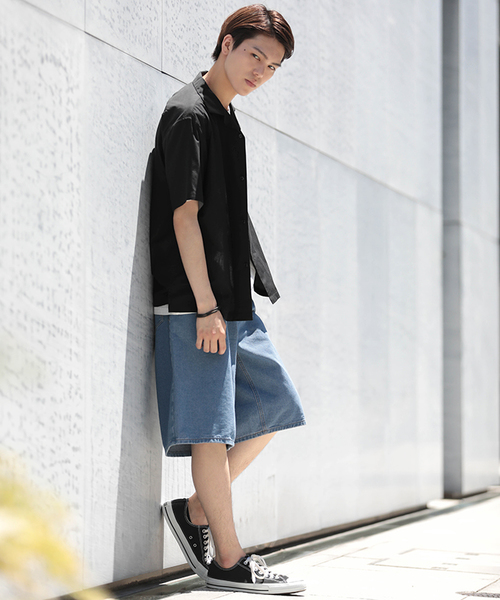 WEGO（ウィゴー）の「WEGO/デニムバギーショーツ（デニムパンツ・メンズ・ライトインディゴブルー/インディゴブルー・LARGE/MEDIUM）」の20枚目の写真