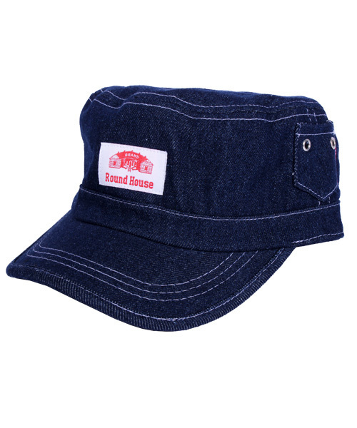 ８(eight)（エイト）の「デニム ワークキャップ 帽子 キャップ Round House（キャップ・メンズ・サックスブルー/ネイビー・FREE）」の2枚目の写真