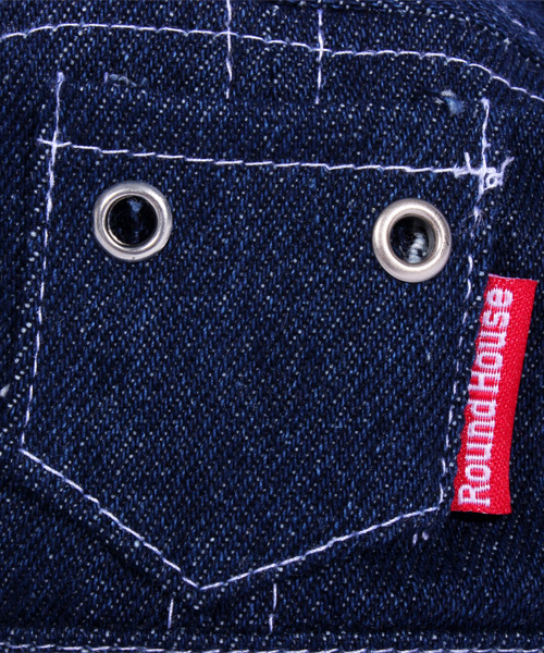 ８(eight)（エイト）の「デニム ワークキャップ 帽子 キャップ Round House（キャップ・メンズ・サックスブルー/ネイビー・FREE）」の21枚目の写真