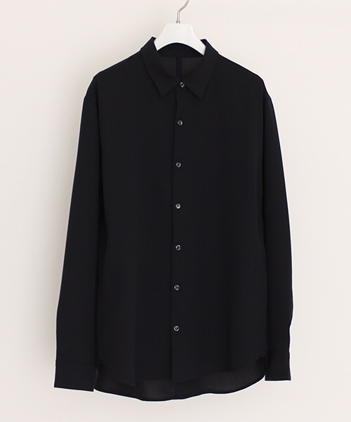 NUMBER (N)INE(ナンバーナイン)の「【NUMBER (N)INE】≪STUDIOUS限定≫別注ウールライクリラクションストレッチシャツ(シャツ/ブラウス・メンズ・ネイビー/ワインレッド/ダークオレンジ・1/2/3)」の2枚目の写真