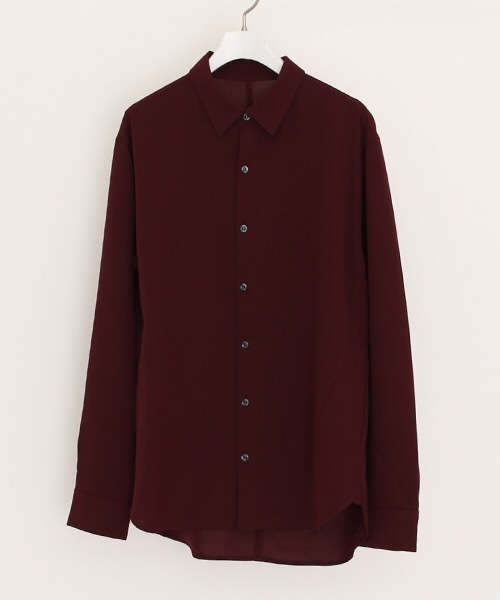 NUMBER (N)INE(ナンバーナイン)の「【NUMBER (N)INE】≪STUDIOUS限定≫別注ウールライクリラクションストレッチシャツ(シャツ/ブラウス・メンズ・ネイビー/ワインレッド/ダークオレンジ・1/2/3)」の12枚目の写真