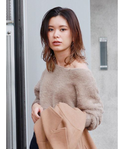 Ungrid（アングリッド）の「フェザーヤーンニット（ニット/セーター・レディース・オフホワイト/ピンク/グリーン/モカ・FREE）」の3枚目の写真