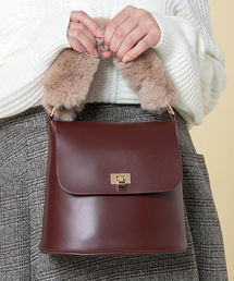 Edit Sheen | ファーハンドルミニバッグ(ハンドバッグ)