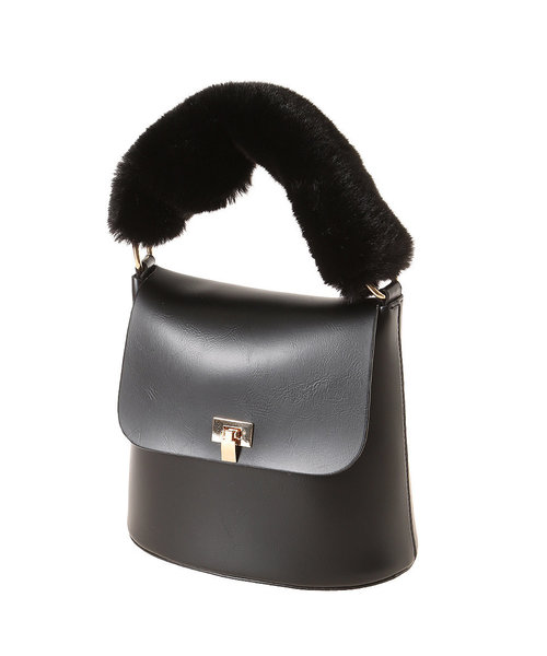 Edit Sheen（エディットシーン）の「ファーハンドルミニバッグ（ハンドバッグ・レディース・ボルドー/カーキ/ベージュ/キャメル/ブラック・FREE）」の2枚目の写真