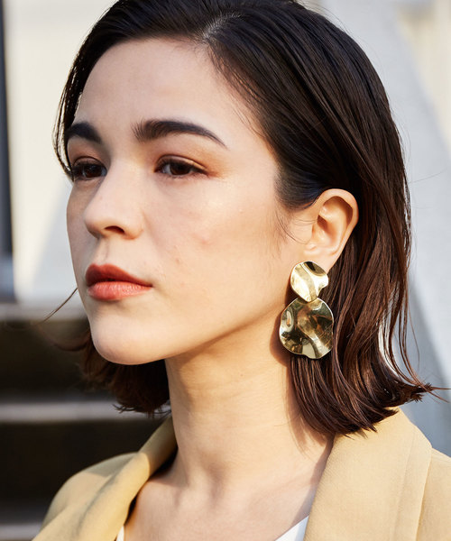 STUDIOUS（ステュディオス）の「クレーターサークルイヤリング（イヤリング・レディース・シルバー/ゴールド・FREE）」の8枚目の写真