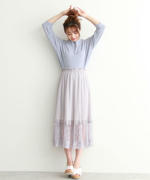 FREE'S MART（フリーズマート）の「総針裾ダーツコンパクトニット（ニット/セーター・レディース・ホワイト/ホワイト系その他/パープル/ブルー・FREE）」の20枚目の写真