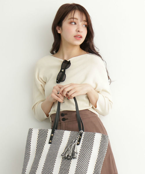 FREE'S MART（フリーズマート）の「総針裾ダーツコンパクトニット（ニット/セーター・レディース・ホワイト/ホワイト系その他/パープル/ブルー・FREE）」の7枚目の写真