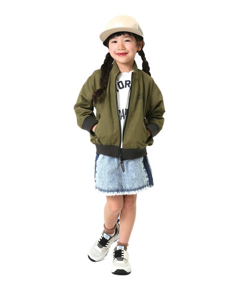 BREEZE（ブリーズ）の「バックプリントブルゾン（ブルゾン・キッズ・ライトグレー/ブラック/カーキ・90/80/100/110/120/130/140）」の5枚目の写真