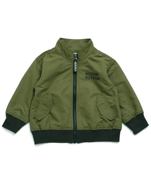 BREEZE（ブリーズ）の「バックプリントブルゾン（ブルゾン・キッズ・ライトグレー/ブラック/カーキ・90/80/100/110/120/130/140）」の15枚目の写真