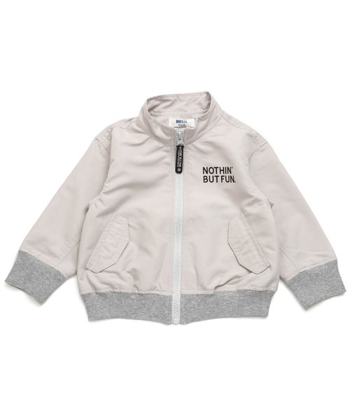 BREEZE（ブリーズ）の「バックプリントブルゾン（ブルゾン・キッズ・ライトグレー/ブラック/カーキ・90/80/100/110/120/130/140）」の16枚目の写真